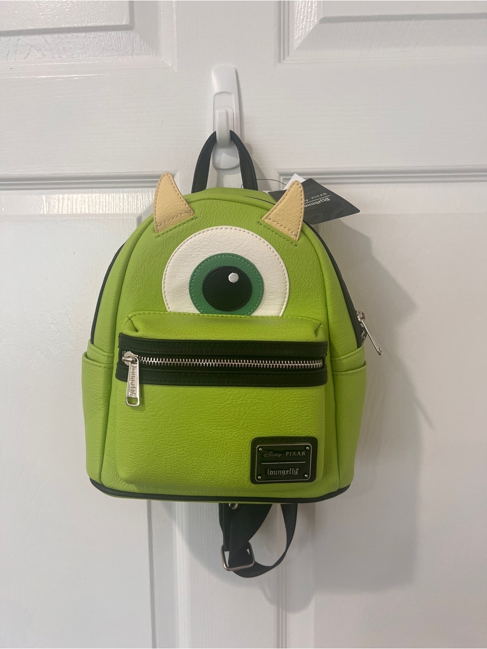 Loungefly Lime Green Mike Wazowski Kids Mini Backpack with Eye and Horns